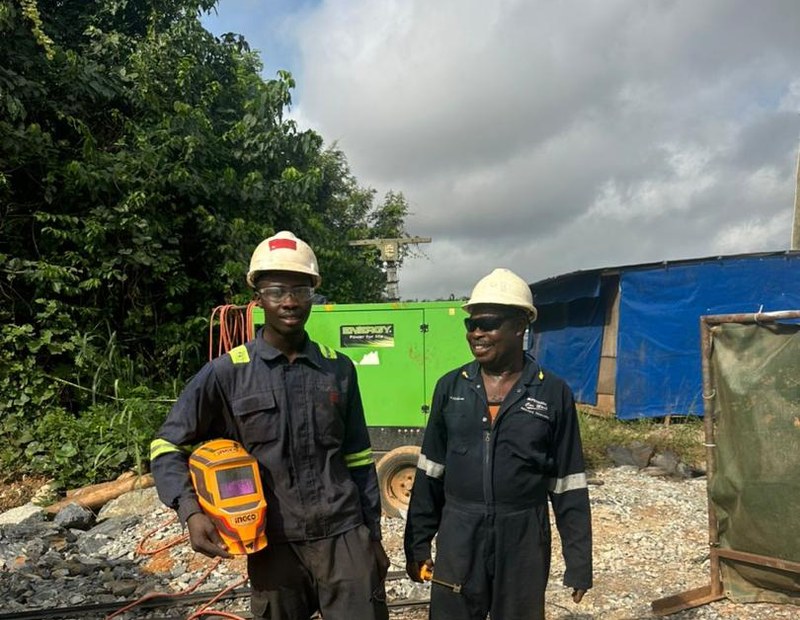Welding technicians on site